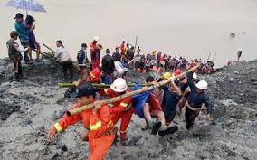  Deslave de minas de Birmania deja al menos 160 muertos