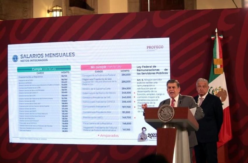  Gobierno de México exhibe lista de funcionarios que ganan más que presidente