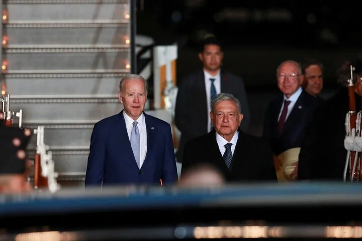  la llegada de Joe Biden al AIFA, en su primera visita a México
