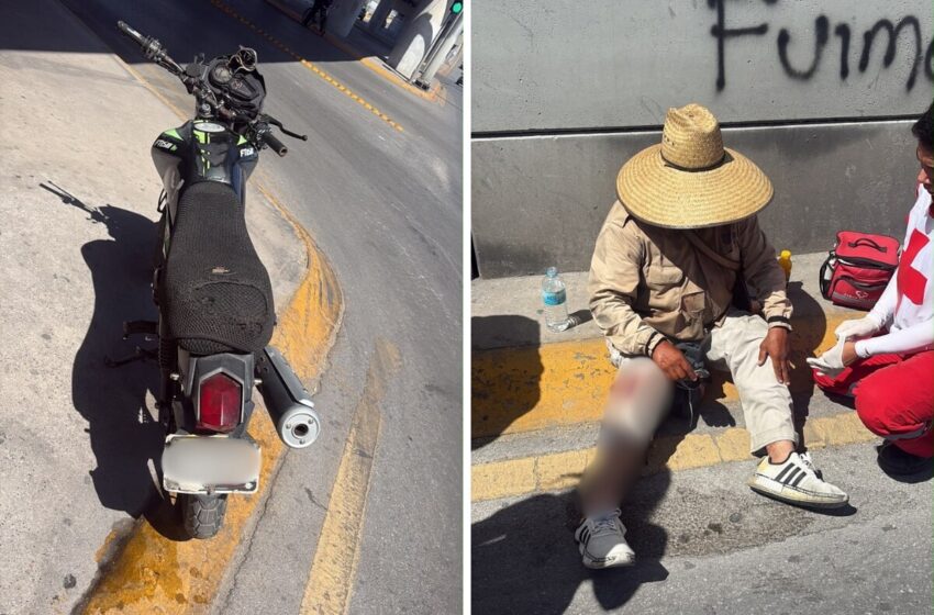 Cilindrero que toca música frente a la réplica de la Torre Eiffel fue arrollado por un motociclista